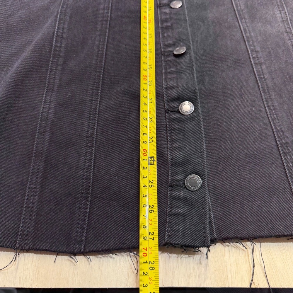 PrettyLittleThing Plus Black Denim Corset Button Up Bodycon Dress US/16 UK/20 - Picture 11 of 11